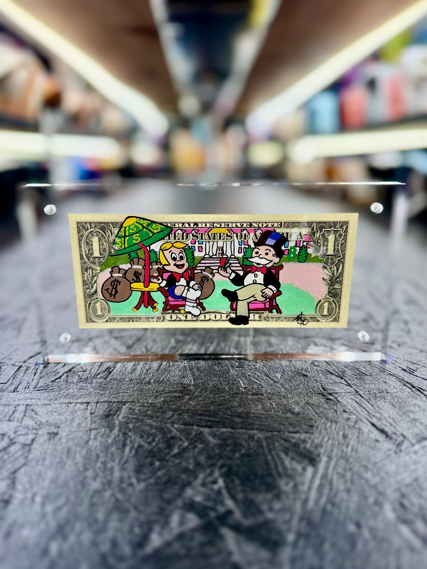 Mr Monopoly $1 Dollar Bill Art 16.1