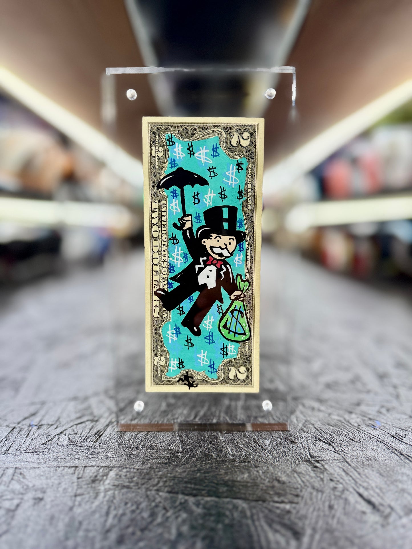 Mr Monopoly $1 Dollar Bill Art 16.7
