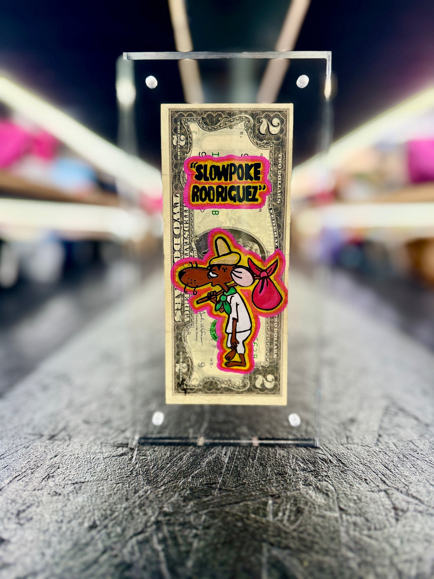 Slow Poke Gonzales $2 Dollar Bill Art 1.0