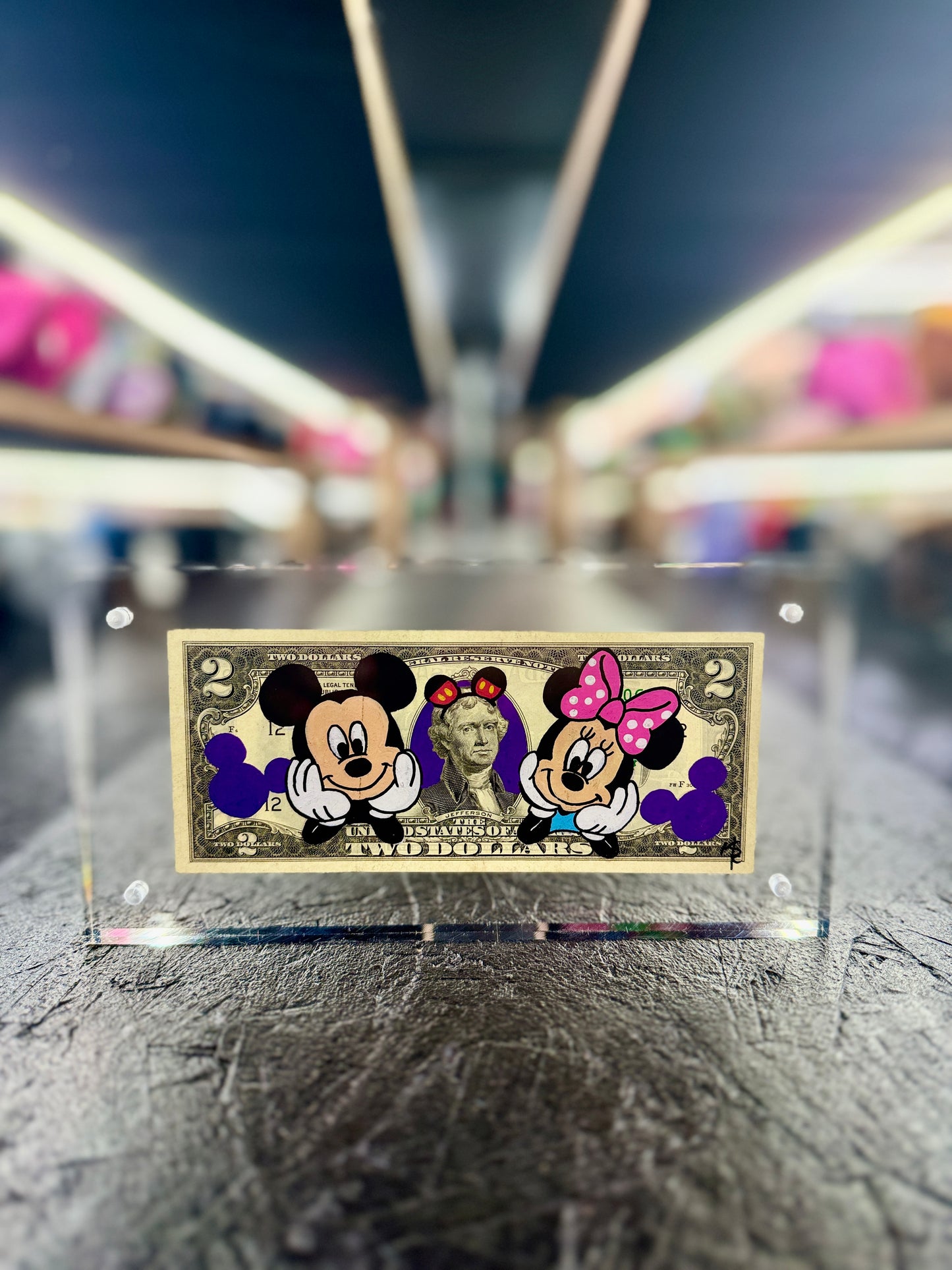 Mickey & Minnie $2 Dollar Bill Art 3.0