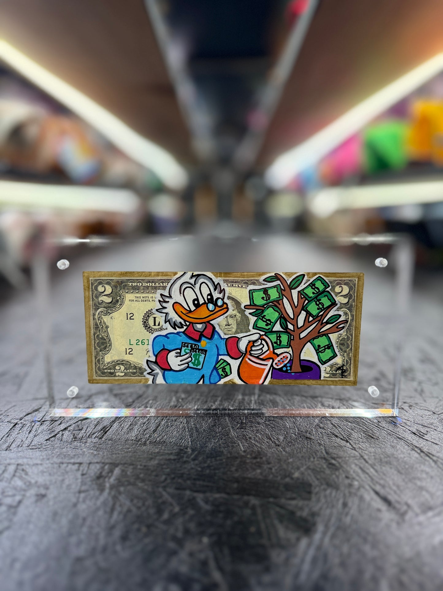 Scrooge McDuck $2 Dollar Bill Art 11.6