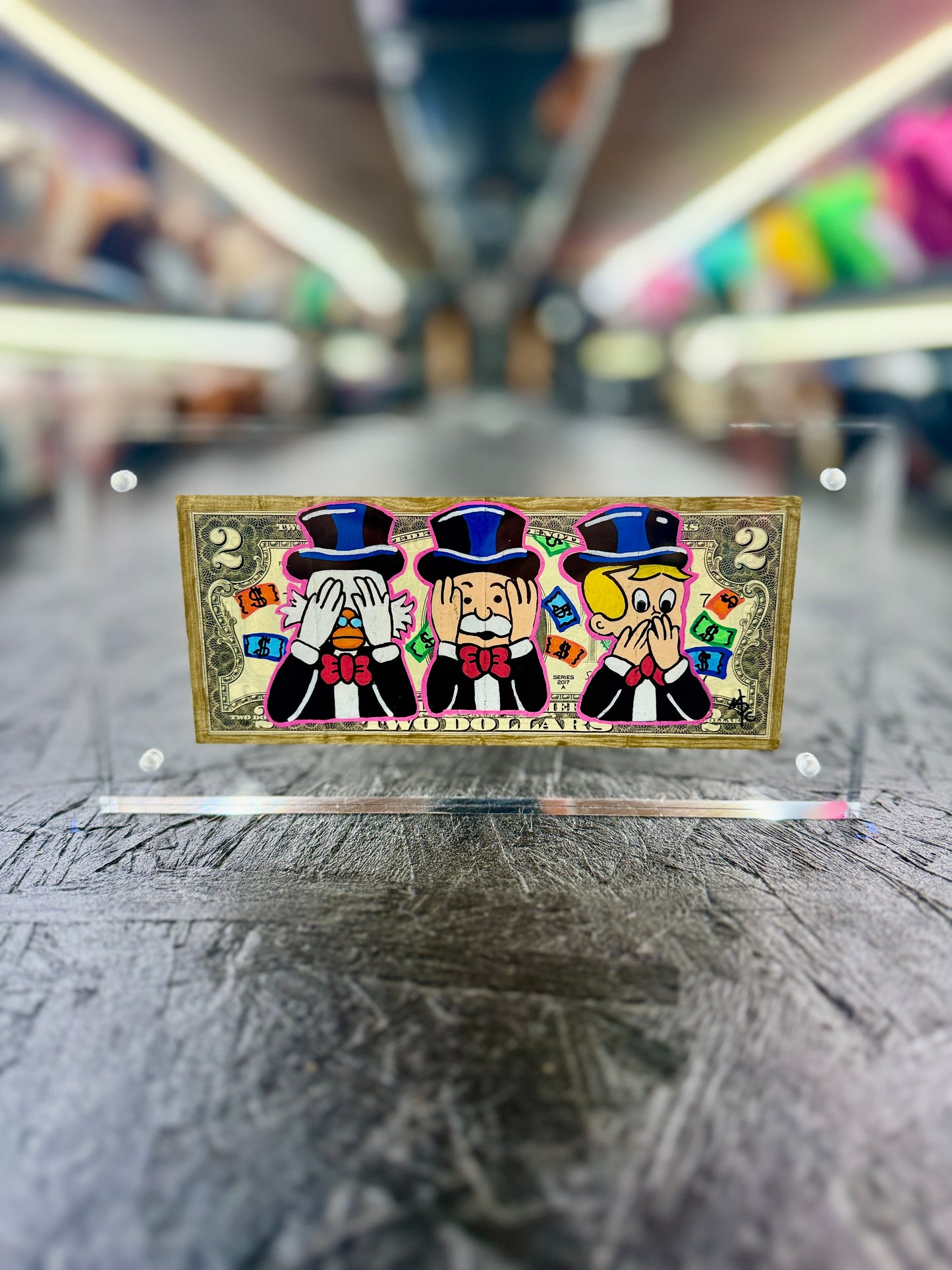 Mr Monopoly/ Richie / Scrooge $2 Dollar Bill Art 20.4