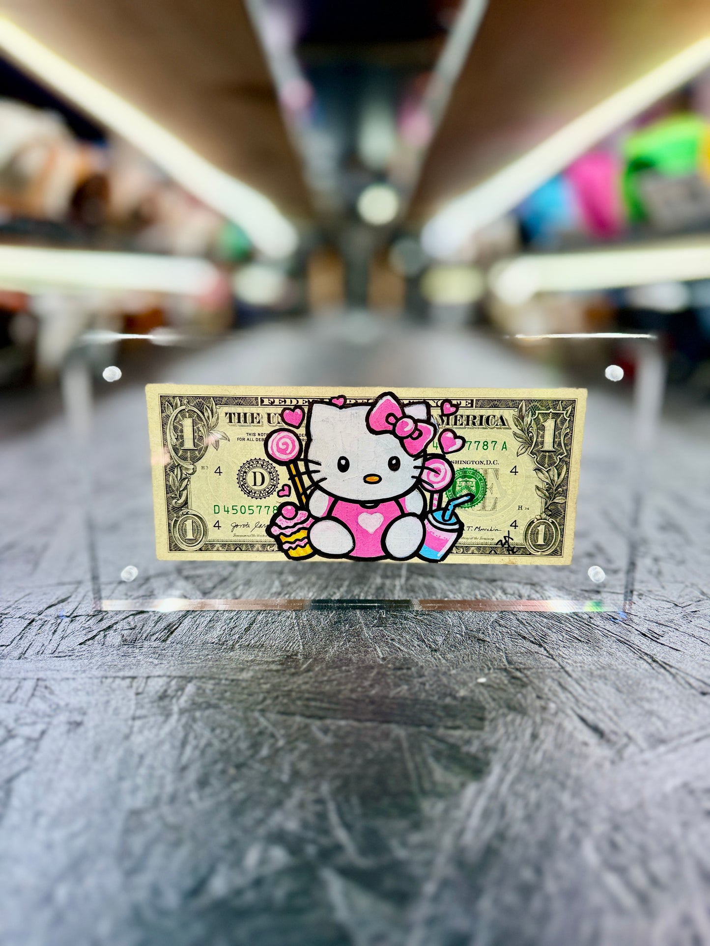 Hello Kitty $1 Dollar Bill Art 2.0