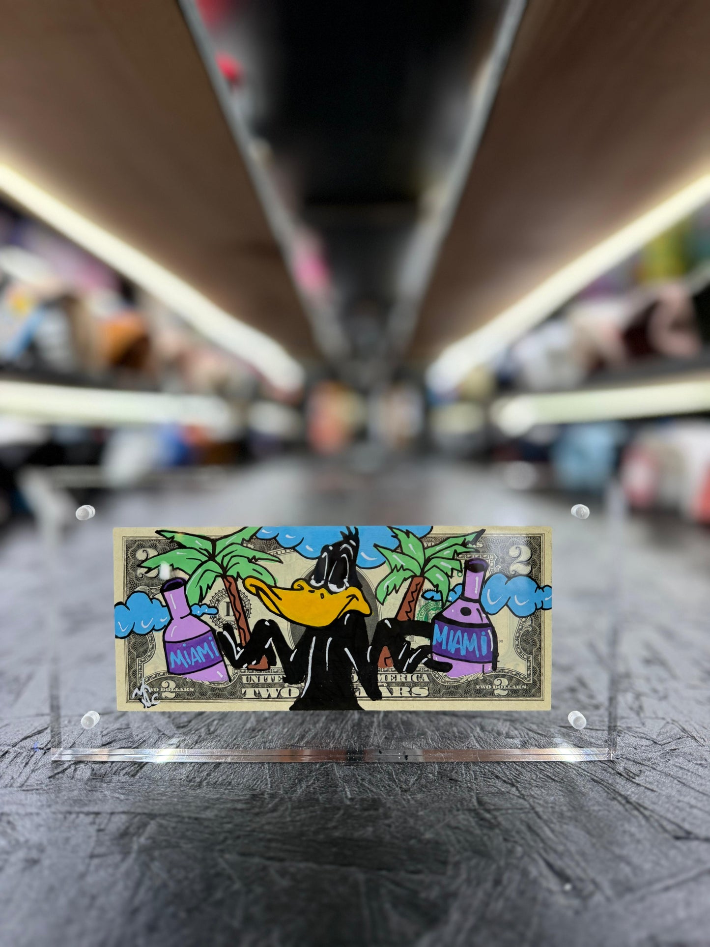Daffy Duck Miami $2 Dollar Bill Art