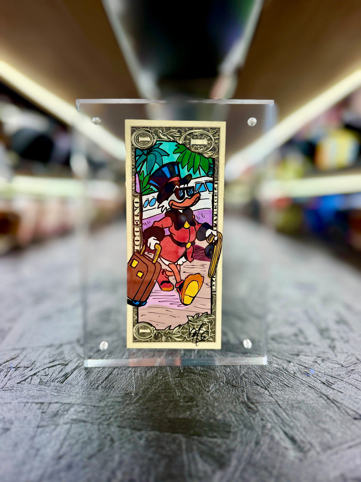 Scrooge McDuck $1 Dollar Bill Art 13.7