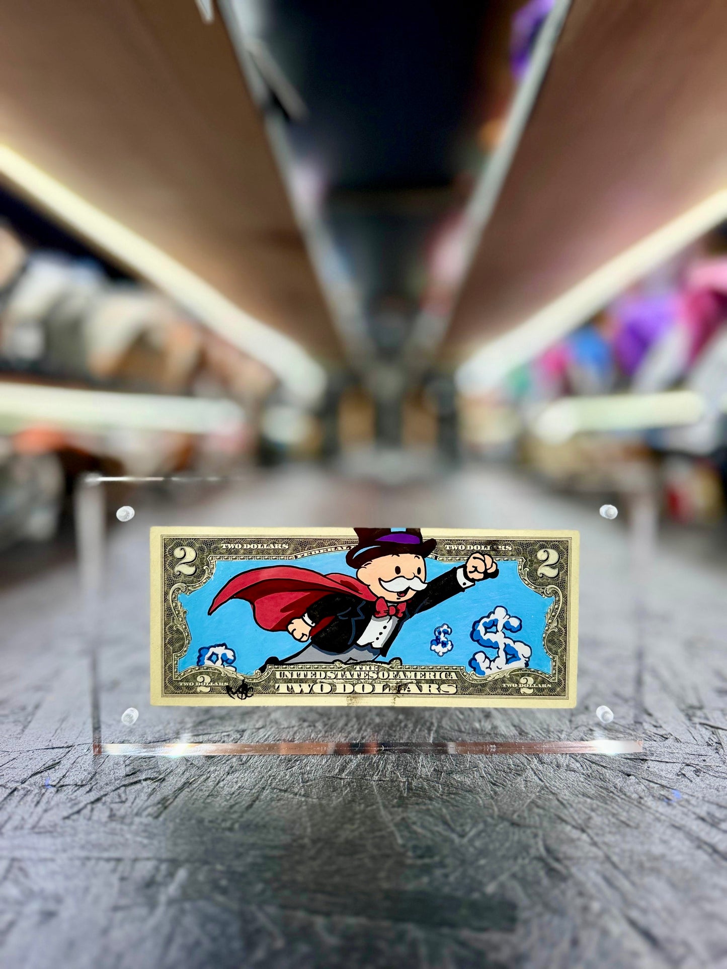 Mr Monopoly $2 Dollar Bill Art 34.2