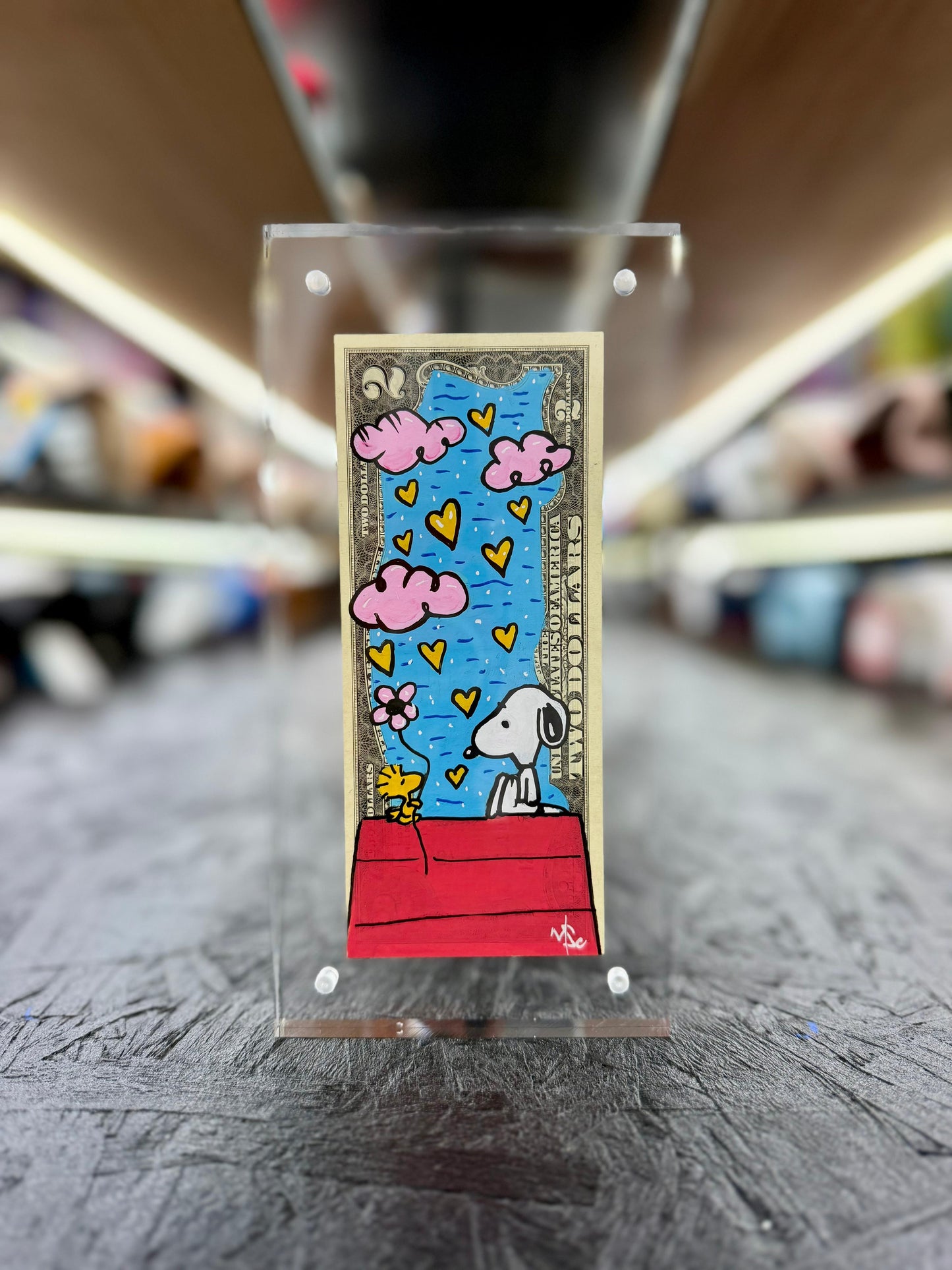 Snoopy $2 Dollar Bill Art 10.0