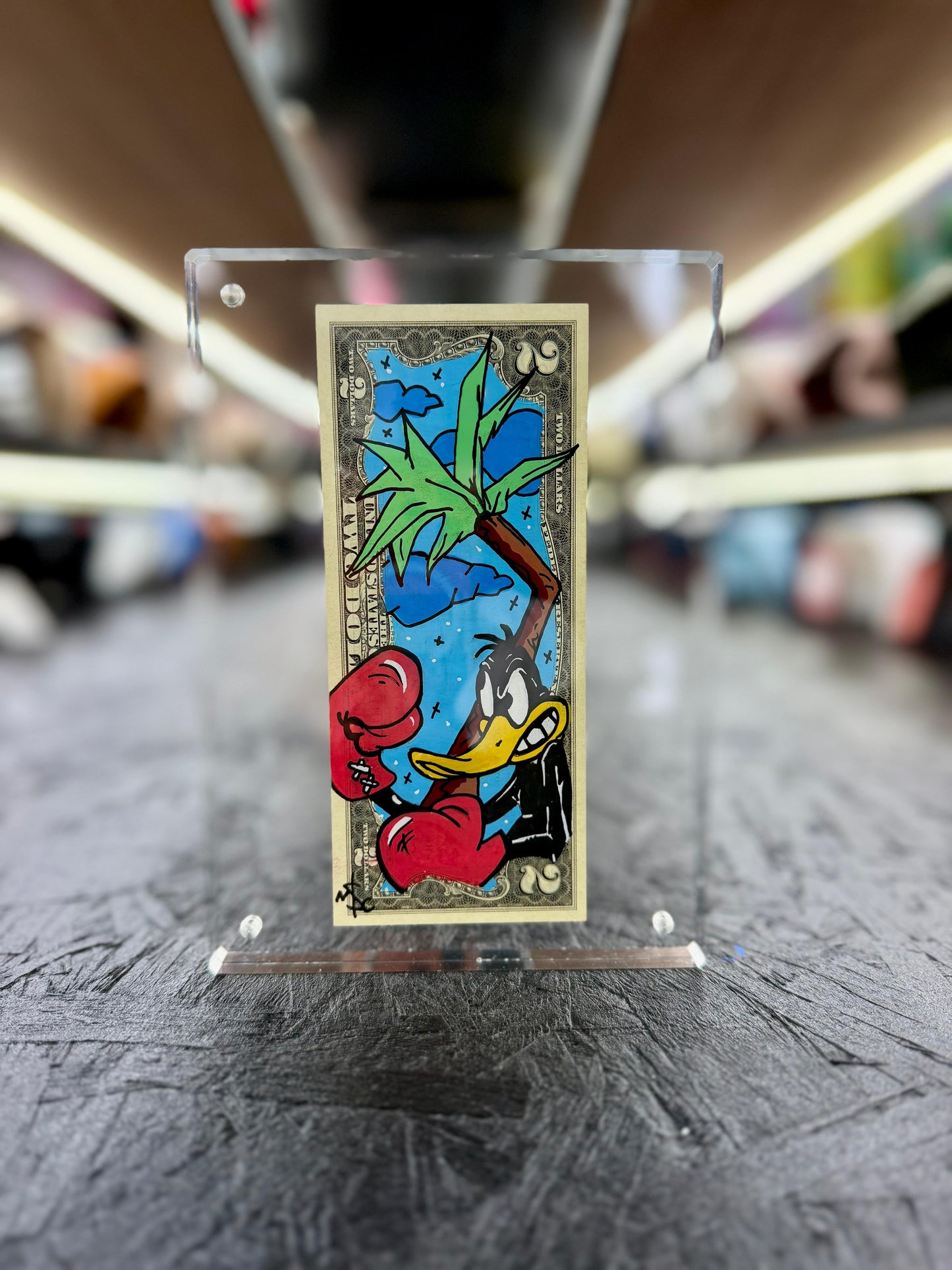 Daffy Duck Boxer $2 Dollar Bill Art