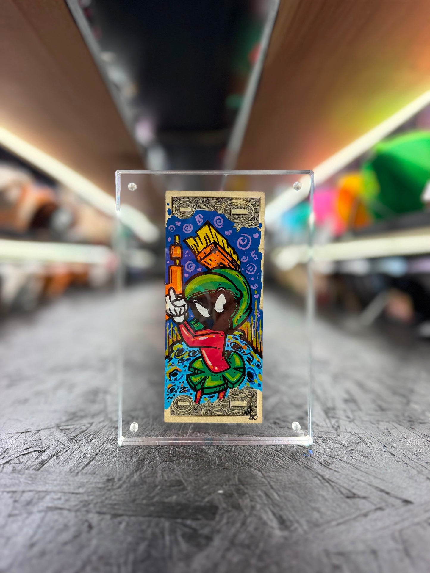 Marvin The Martian $1 Dollar Bill Art 9.0