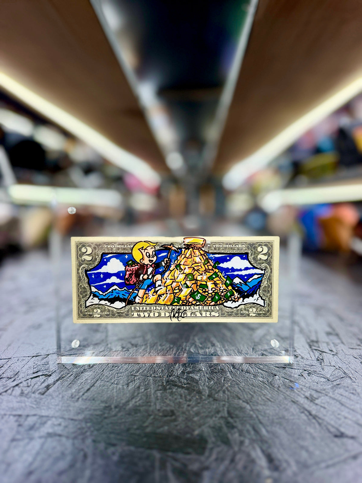 Richie Rich $2 Dollar Bill Art 17.8