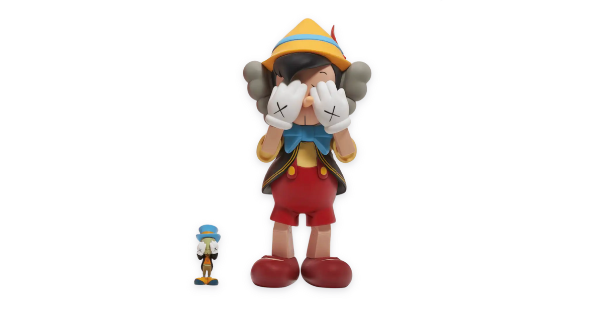 KAWS, Pinocchio & Jiminy Cricket 10 1/2ʺH- 26.6 CM