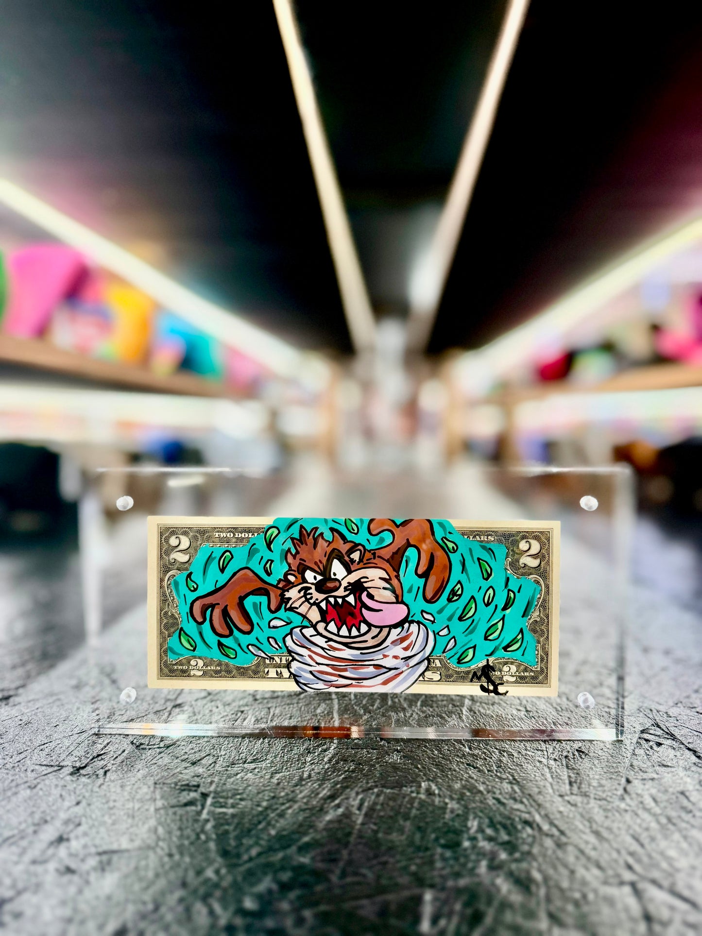 Taz $2 Dollar Bill Art 2.0