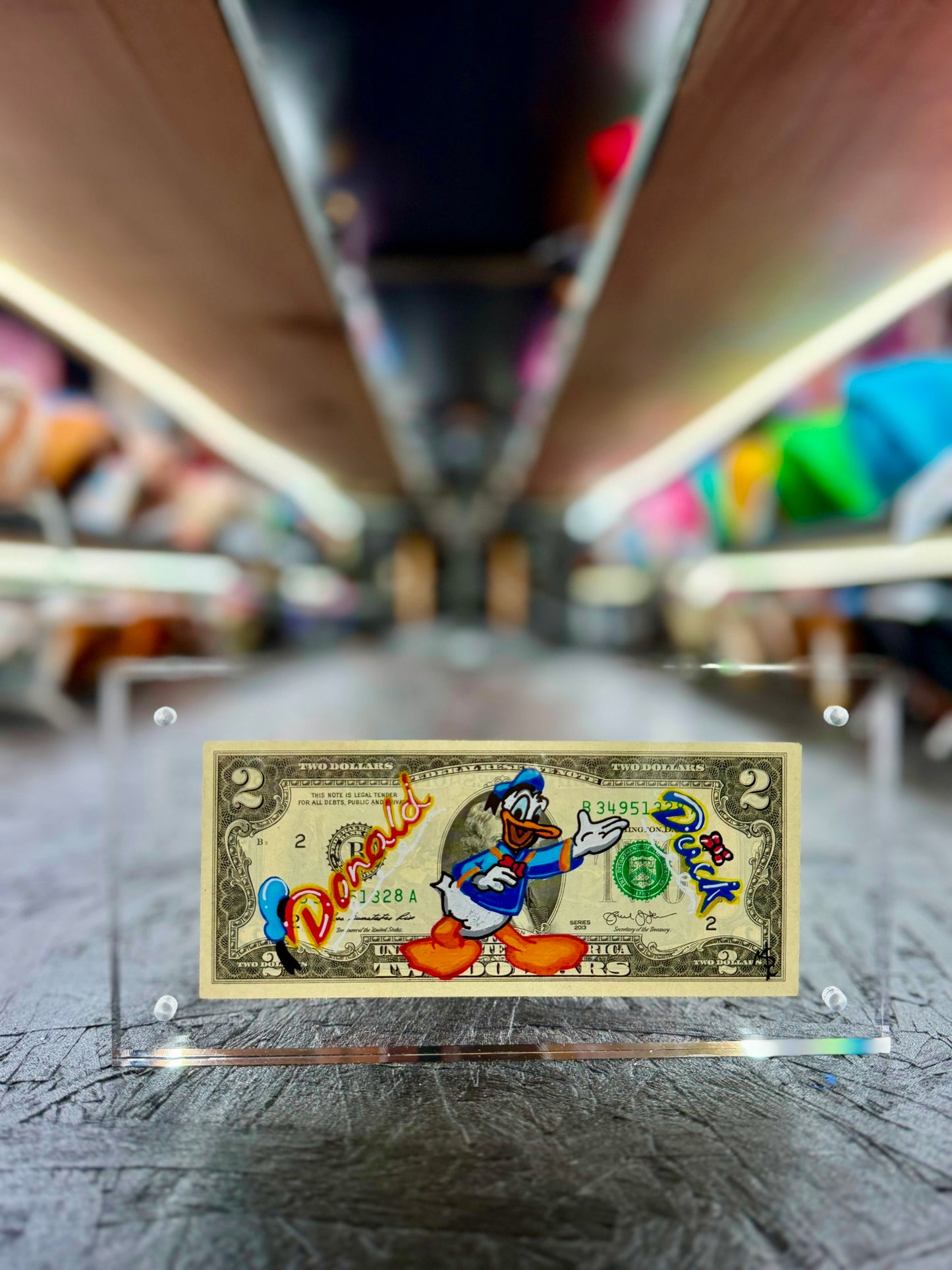 Donald Duck $2 Dollar Bill Art 6.0