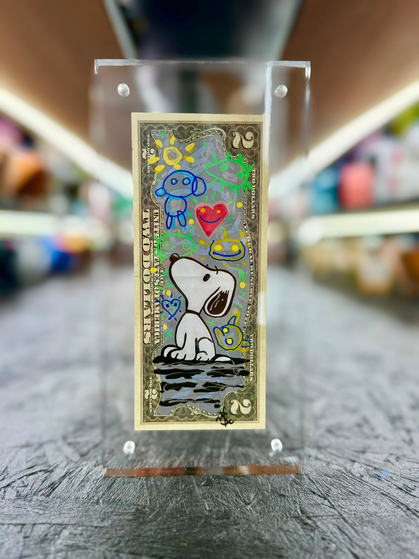 Snoopy $2 Dollar Bill Art 11.4