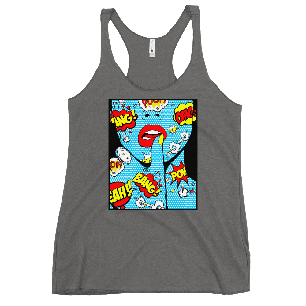 POP, BANG, POW & LIPS Racerback Tank - Shop Cool Tricks