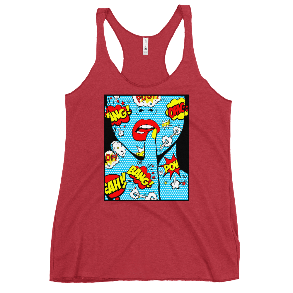POP, BANG, POW & LIPS Racerback Tank - Shop Cool Tricks