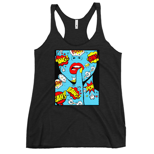 POP, BANG, POW & LIPS Racerback Tank - Shop Cool Tricks