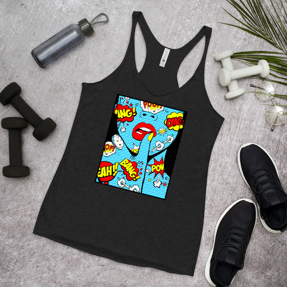 POP, BANG, POW & LIPS Racerback Tank - Shop Cool Tricks