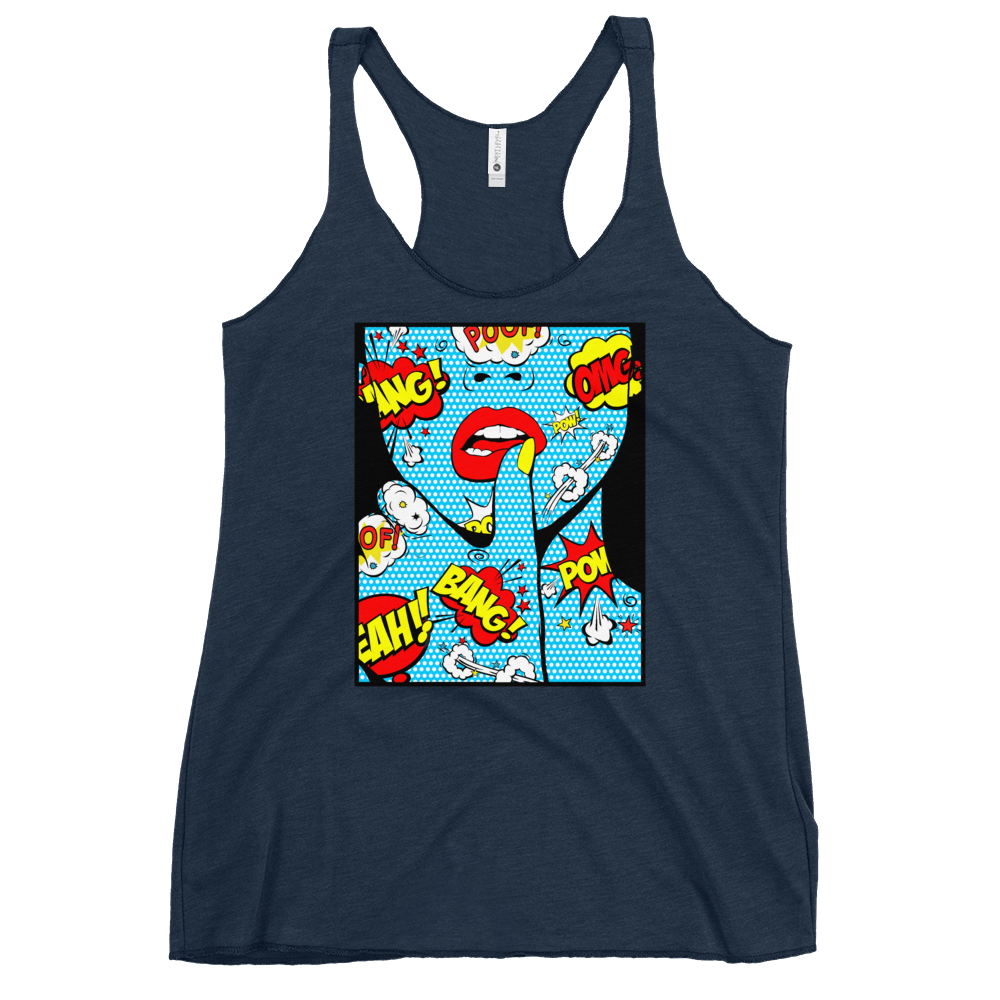 POP, BANG, POW & LIPS Racerback Tank - Shop Cool Tricks