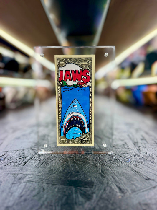 Jaws $1 Dollar Bill Art 12.9
