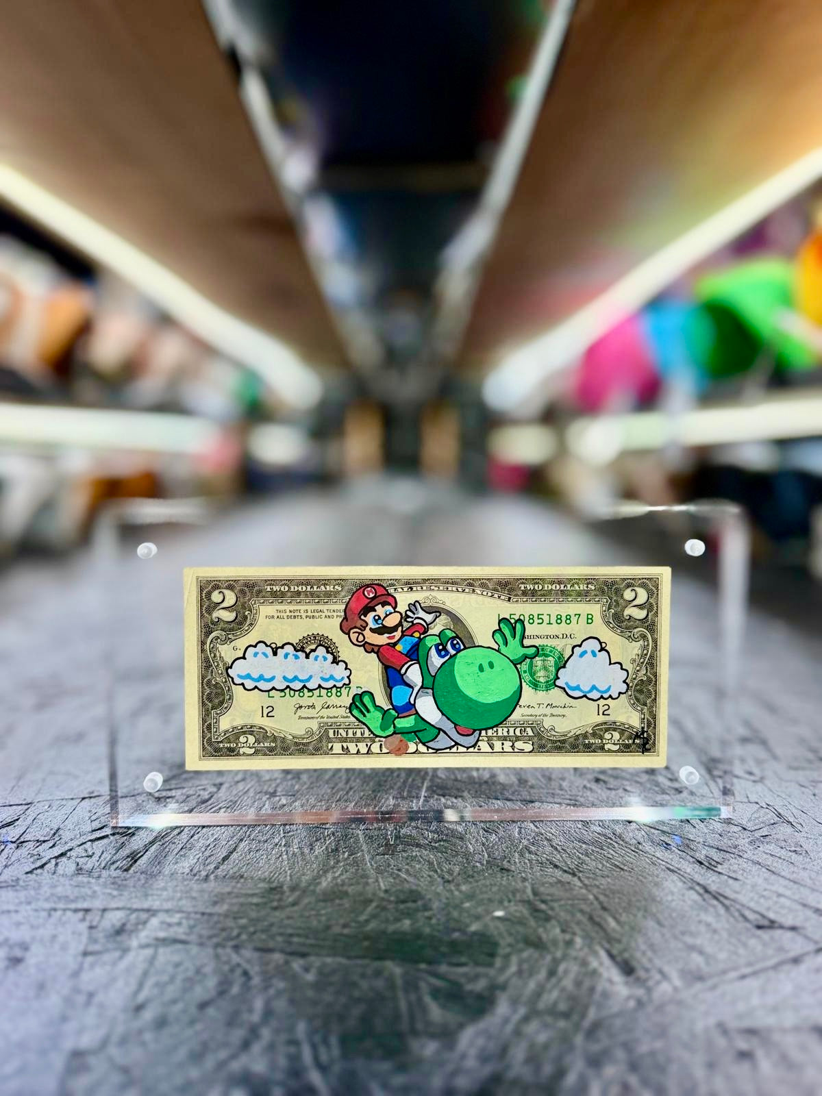 Mario $2 Dollar Bill Art 5.0