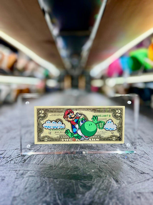 Mario $2 Dollar Bill Art 5.0