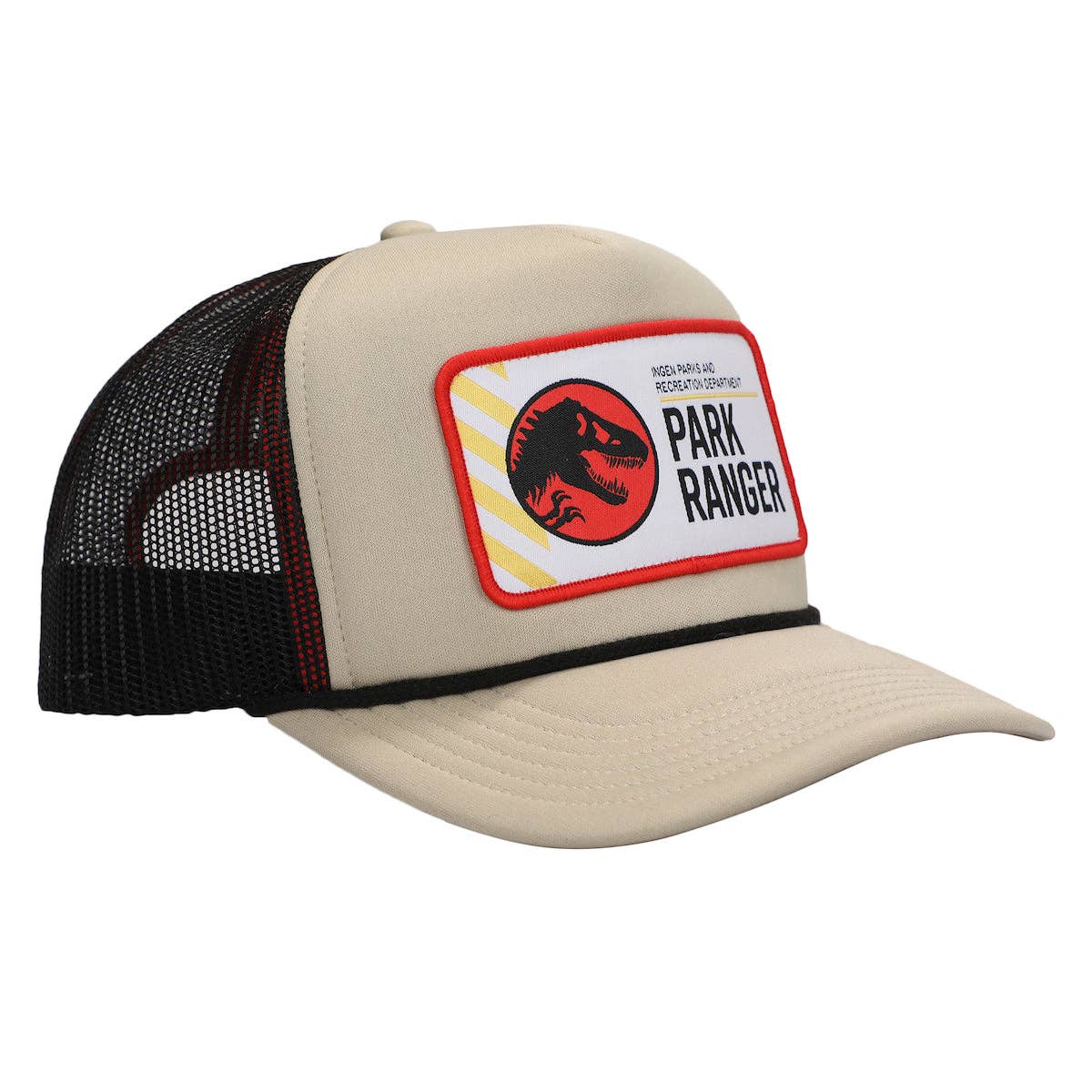 Jurassic Park Ingen Park Ranger Men's Tan Foam Trucker Hat - Shop Cool Tricks