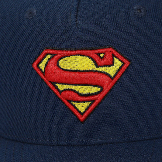 Superman Logo Navy Structured Baseball Cap - Shop Cool Tricks