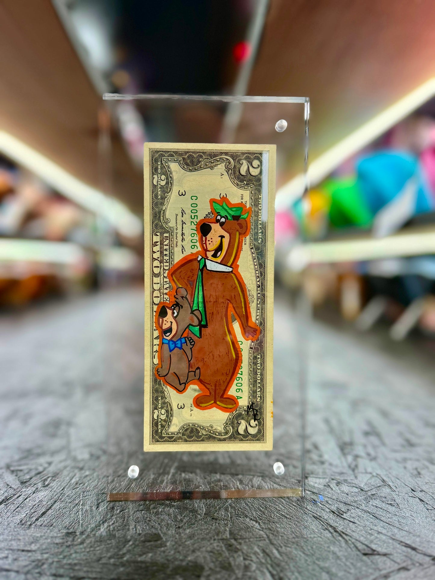 Yogi Bear $2 Dollar Bill Art 1.0