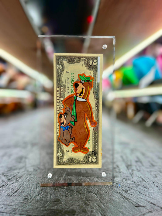 Yogi Bear $2 Dollar Bill Art 1.0