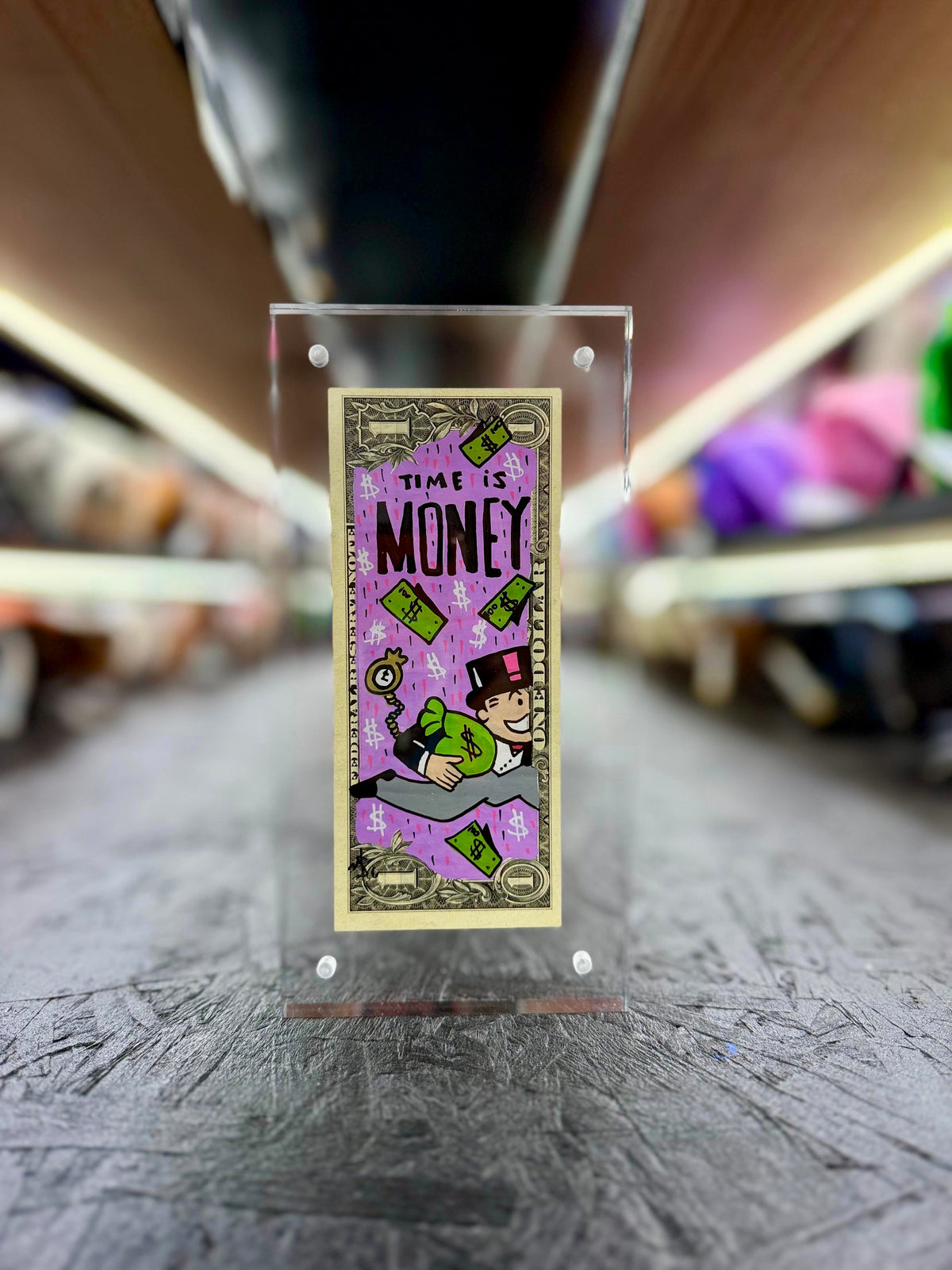 Mr Monopoly $1 Dollar Bill Art 35.7