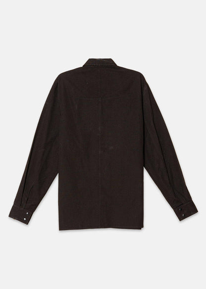 Konus Men's Canvas Shirt With Bellow Pockets in Black
