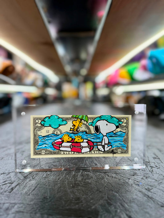 Snoopy $2 Dollar Bill Art 12.1