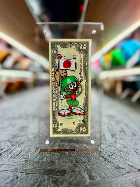 Marvin The Martian $2 Dollar Bill Art 8.0