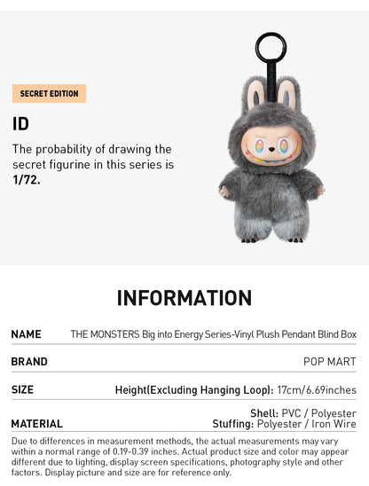 Labubu 100% Authentic THE MONSTERS Big into Energy Series-Vinyl Plush Pendant Blind Box