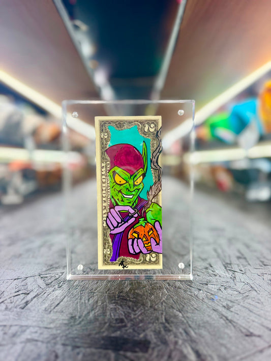 Green Goblin $2 Dollar Bill Art
