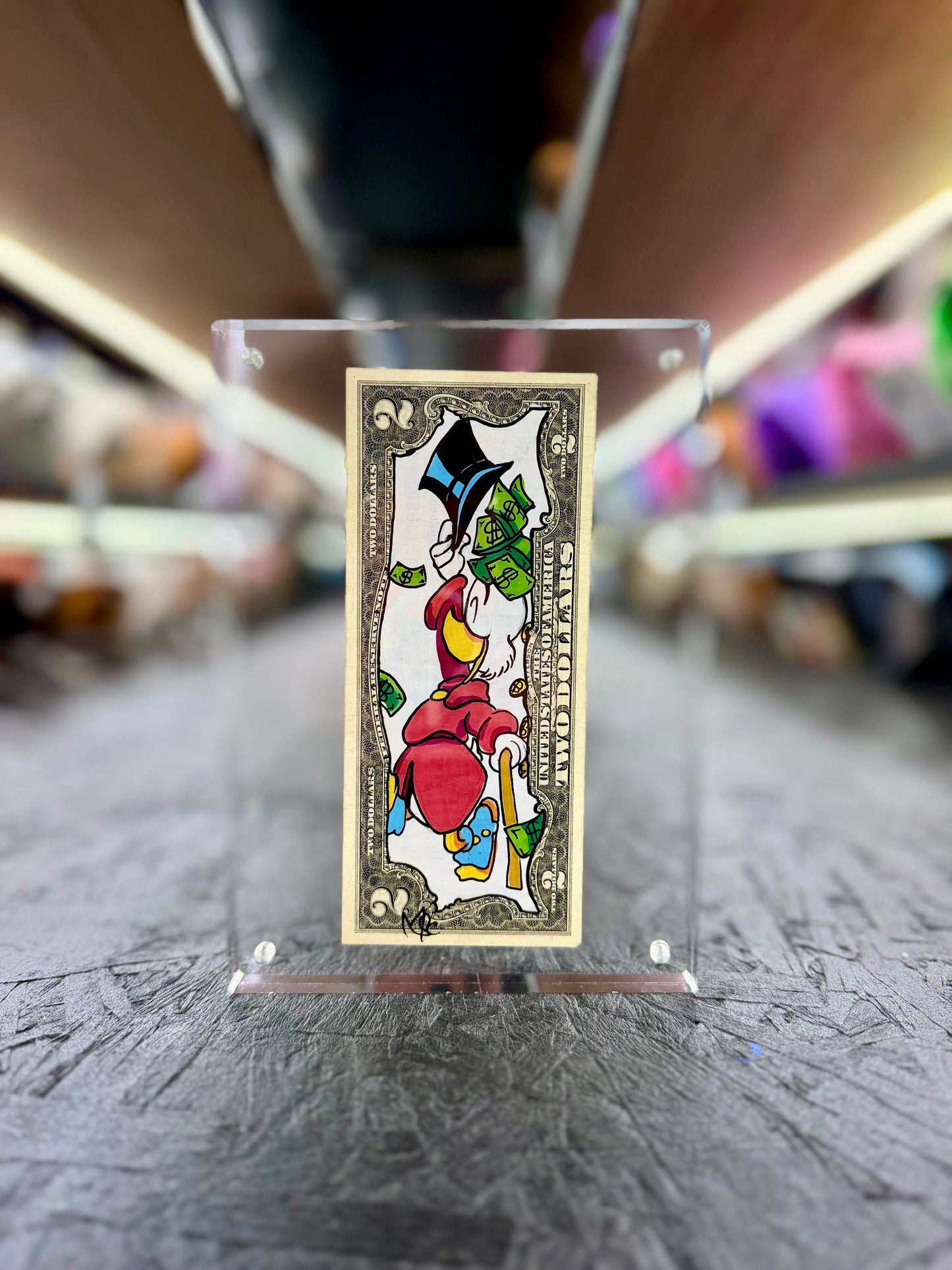 Scrooge McDuck $2 Dollar Bill Art 12.5