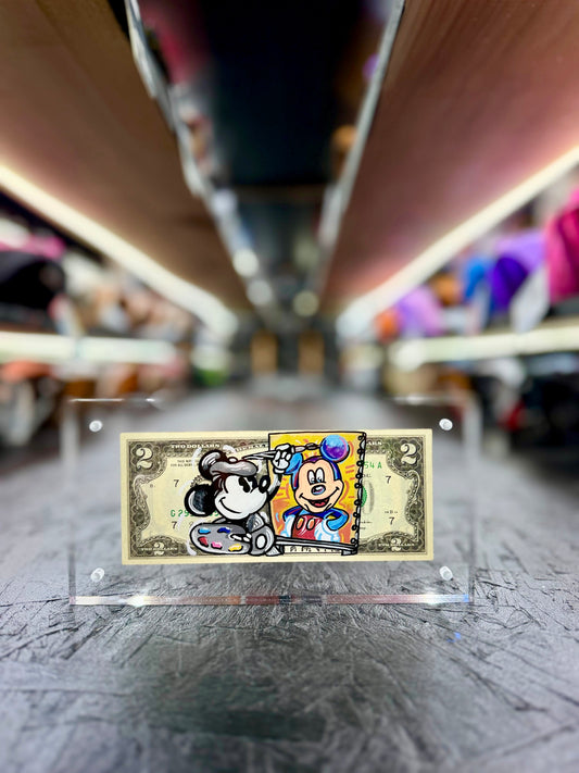 Mickey $2 Dollar Bill Art 7.0