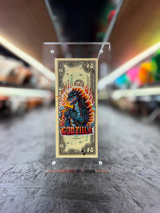 Godzilla $2 Dollar Bill Art 2.0