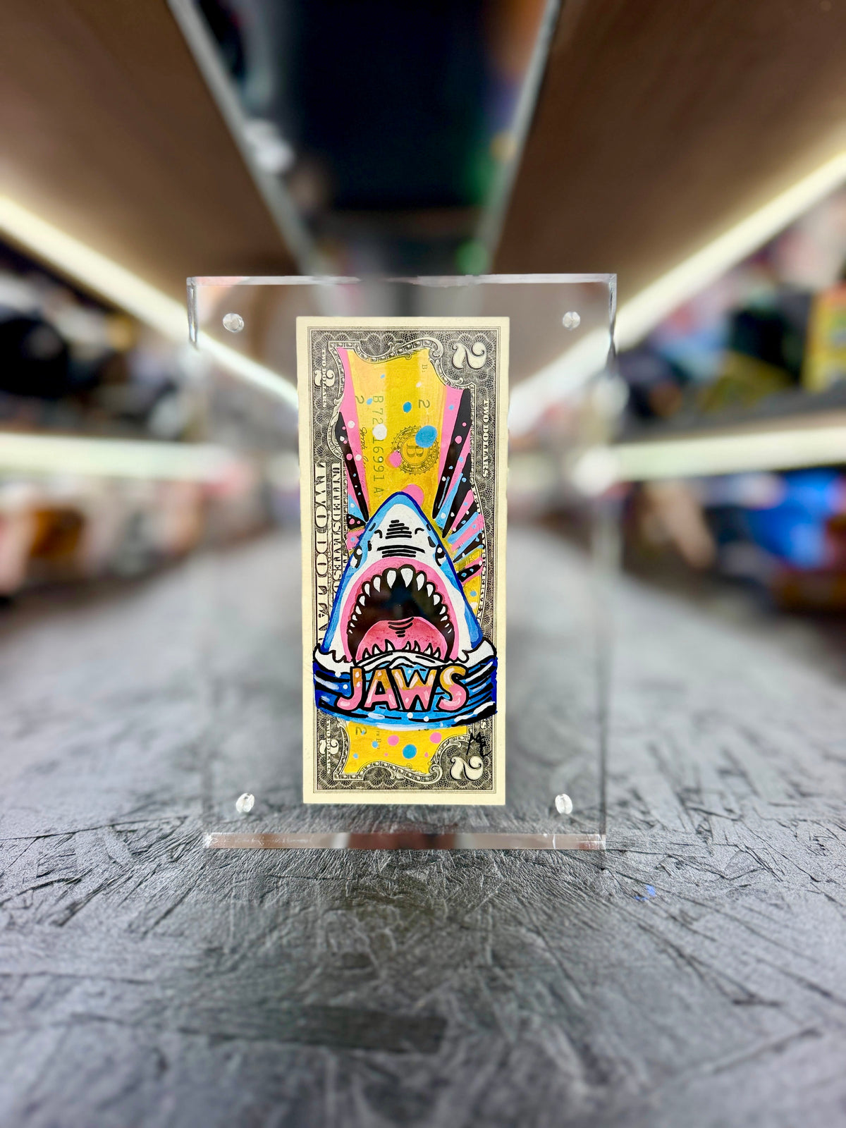 Jaws $2 Dollar Bill Art 12.3