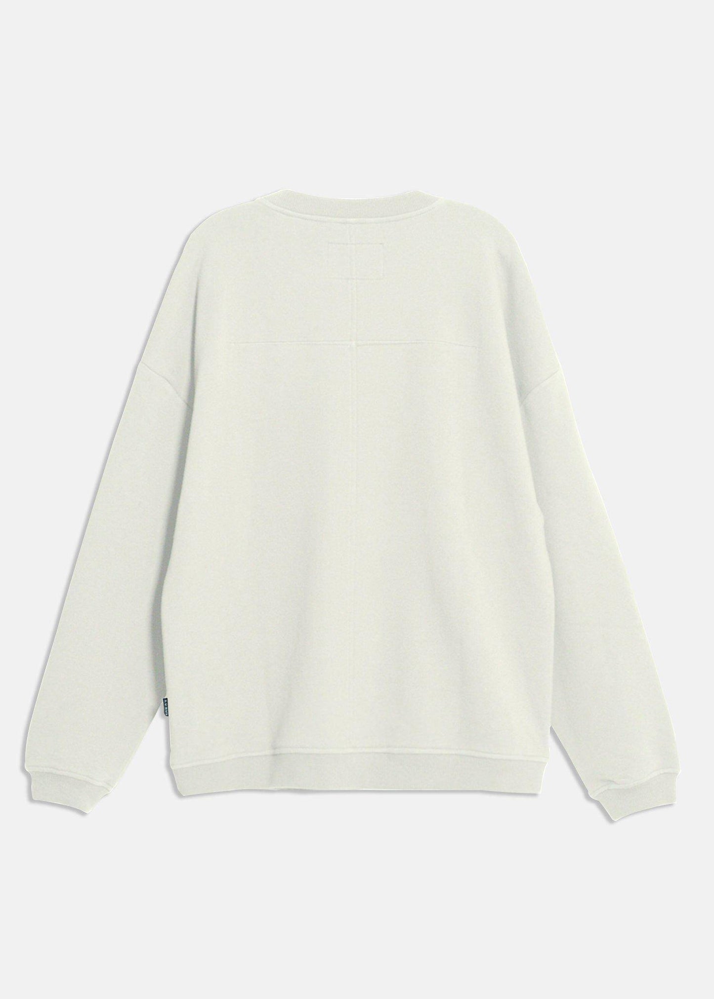 Men's Zipper Chest Pocket Sweatshirt in  in Off White