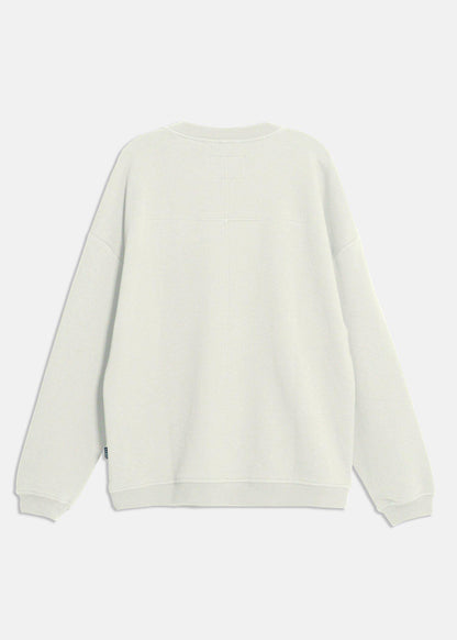 Men's Zipper Chest Pocket Sweatshirt in  in Off White