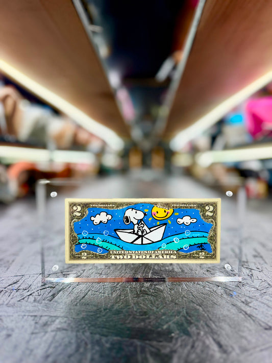 Snoopy $2 Dollar Bill Art 16.1