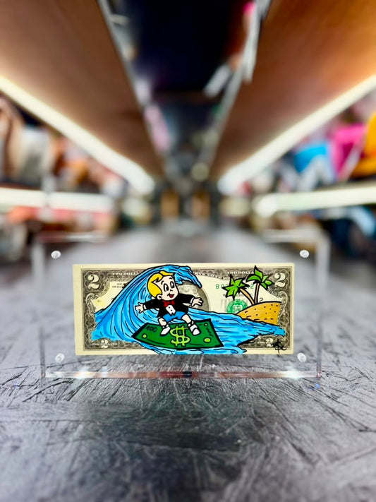 Richie Rich $2 Dollar Bill Art 15.4