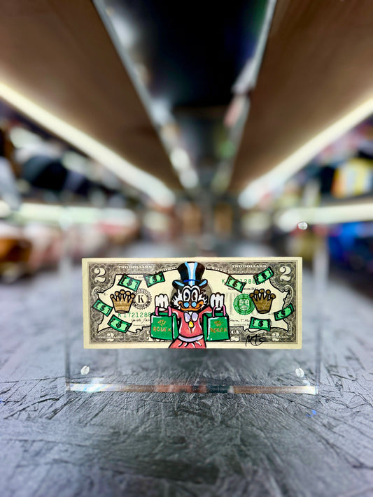 Scrooge McDuck $2 Dollar Bill Art 13.6