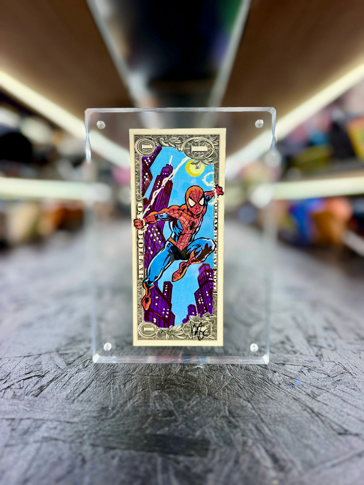 Spiderman $1 Dollar Bill Art 10.3