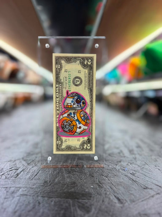 Star Wars BB-8  $2 Dollar Bill Art