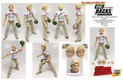 LOOK! Hero H.A.C.K.S. Flash Gordon Movie Act. Fig & Lunchbox