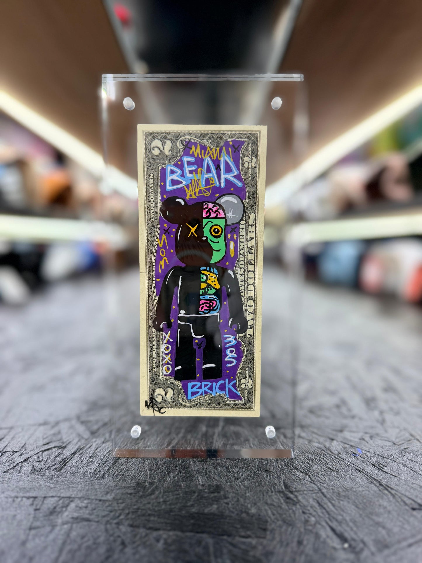 Bear Brick $2 Dollar Bill Art 6.0