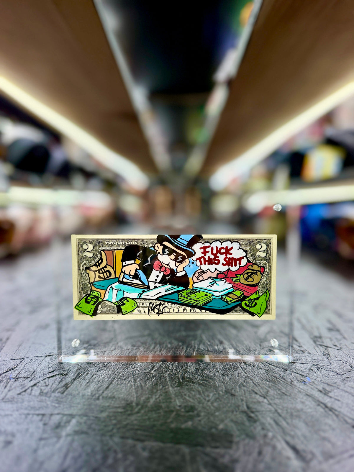Mr Monopoly $2 Dollar Bill Art 52.4
